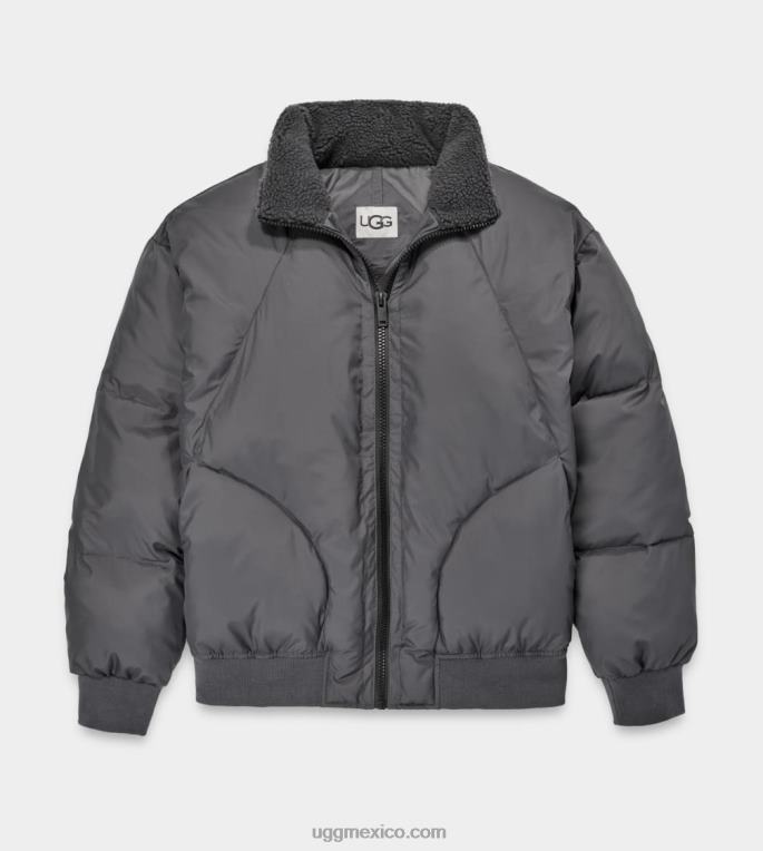 ceniza oscura 00NF1892 UGG hombres chaqueta acolchada de sherpa damion