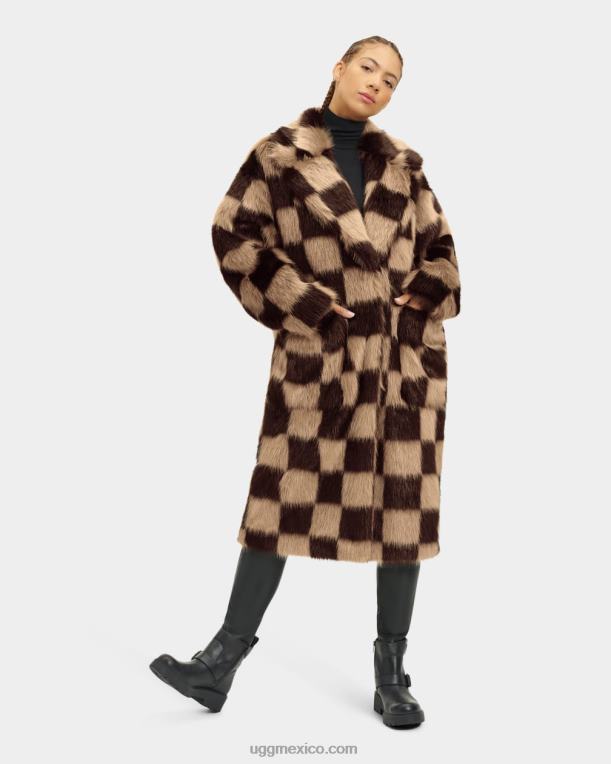 cheques 00NF177 UGG mujer Avaline abrigo de piel sintética novedad