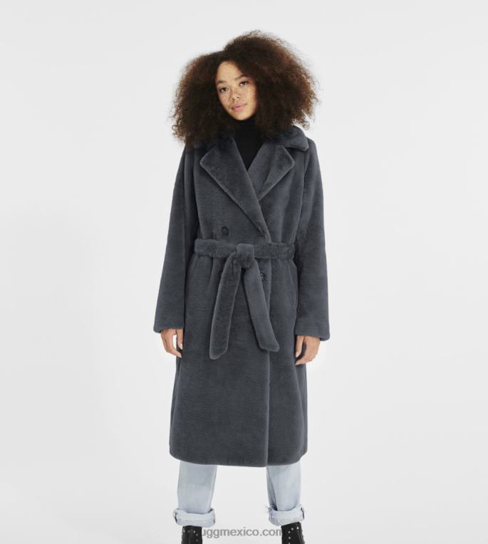 ciclón 00NF1189 UGG mujer abrigo largo de piel sintética lucinda