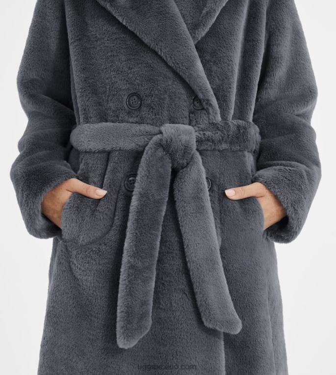 ciclón 00NF1189 UGG mujer abrigo largo de piel sintética lucinda