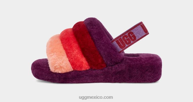 ciruela dulce multi 00NF827 UGG mujer pelusa sí diapositiva ombre