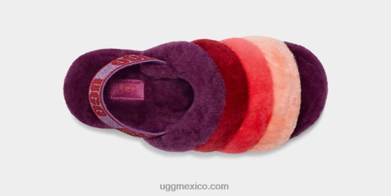 ciruela dulce multi 00NF827 UGG mujer pelusa sí diapositiva ombre