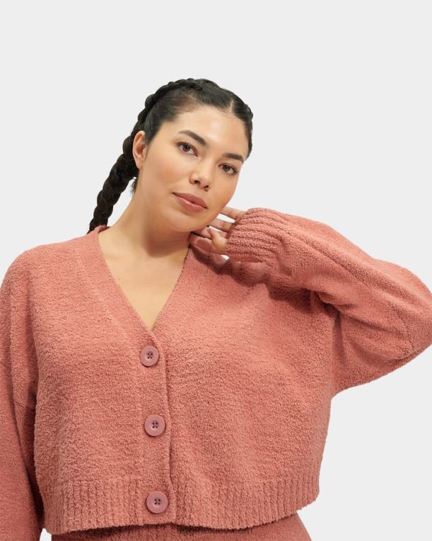 coral del desierto 00NF156 UGG mujer cárdigan corto de nyomi