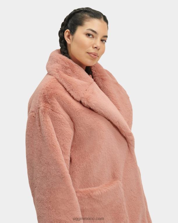 coral quemado 00NF1271 UGG mujer abrigo avalina de piel sintética