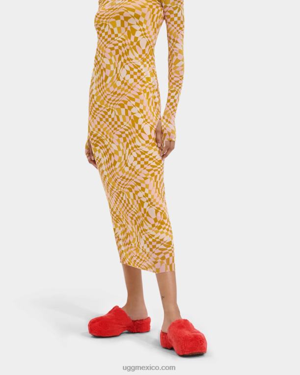 corriente roja 00NF47 UGG mujer obstrucción del azúcar de la pelusa