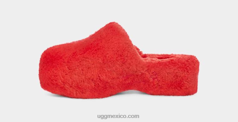 corriente roja 00NF47 UGG mujer obstrucción del azúcar de la pelusa