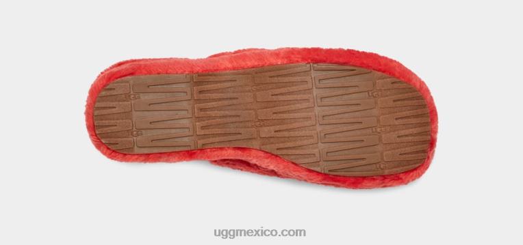 corriente roja 00NF47 UGG mujer obstrucción del azúcar de la pelusa