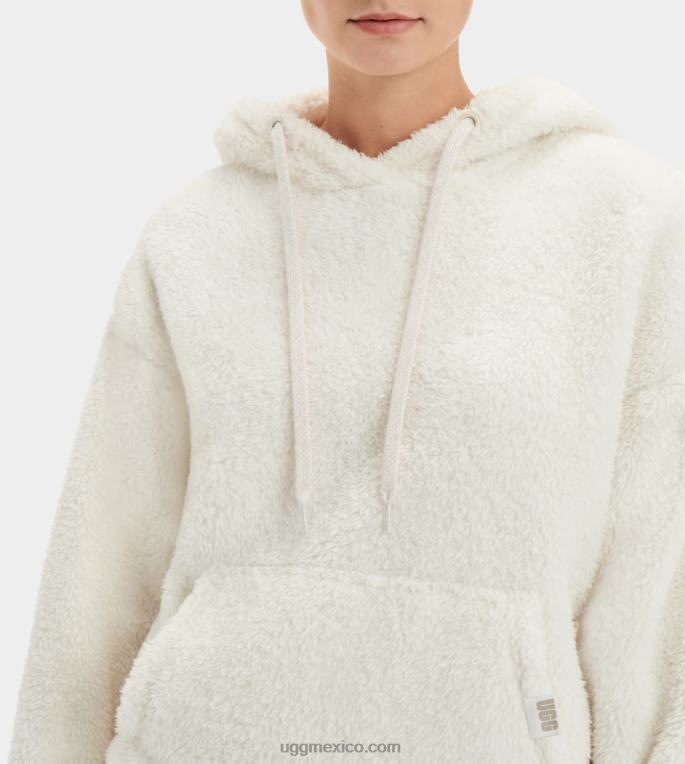 crema 00NF2073 UGG mujer sudadera con capucha sherpa loyra