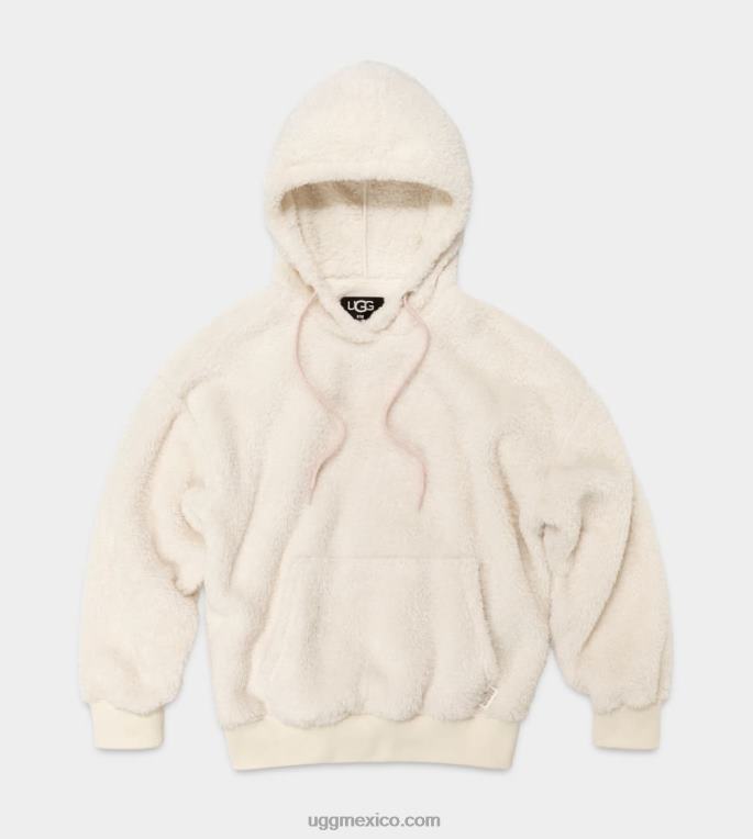 crema 00NF2073 UGG mujer sudadera con capucha sherpa loyra