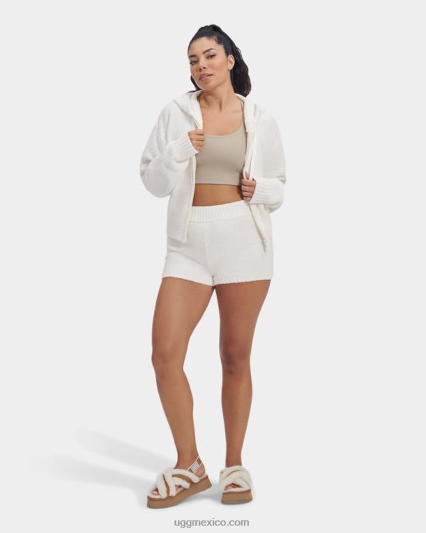 crema 00NF954 UGG mujer sudadera con cremallera hana