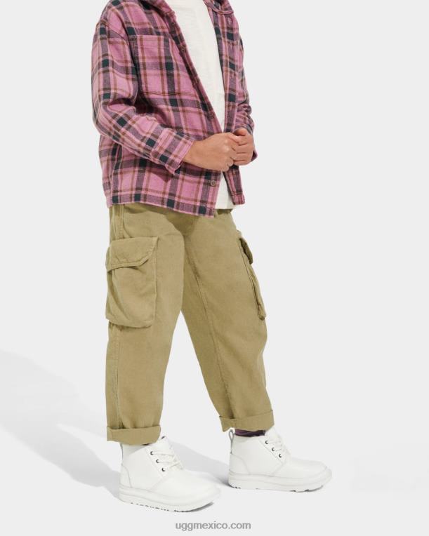 cuero blanco/blanco 00NF2085 UGG niños neumel ii de cuero