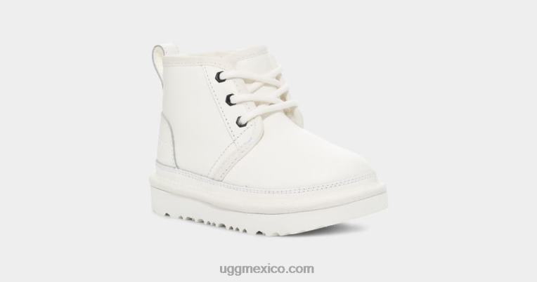 cuero blanco/blanco 00NF311 UGG niños pequeños neumel ii de cuero
