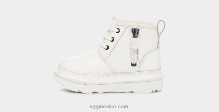 cuero blanco/blanco 00NF311 UGG niños pequeños neumel ii de cuero