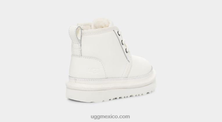 cuero blanco/blanco 00NF311 UGG niños pequeños neumel ii de cuero