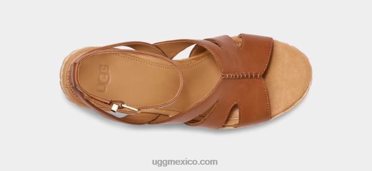 cuero castaño 00NF60 UGG mujer Carena
