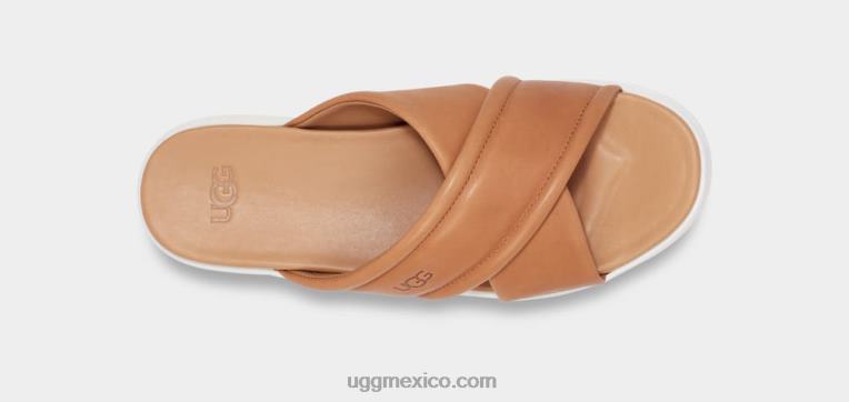 cuero marrón 00NF538 UGG mujer banda cruzada de zayne