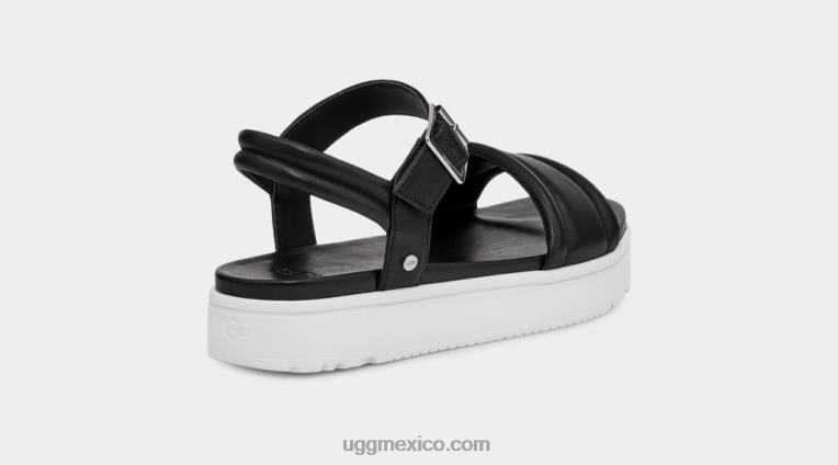 cuero negro 00NF2130 UGG mujer correa de tobillo zayne