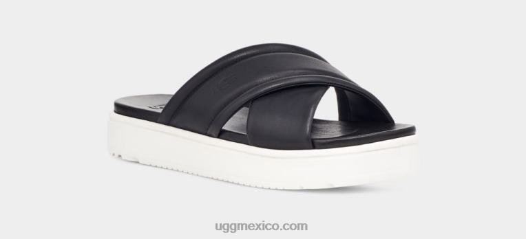 cuero negro 00NF539 UGG mujer banda cruzada de zayne