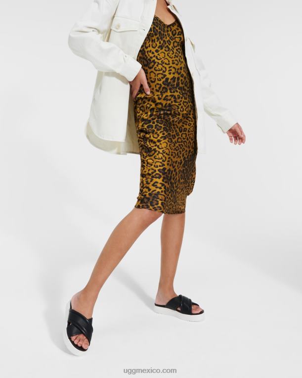 cuero negro 00NF539 UGG mujer banda cruzada de zayne