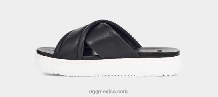 cuero negro 00NF539 UGG mujer banda cruzada de zayne