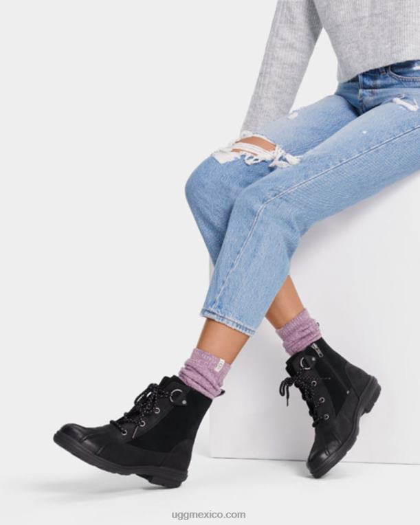 cuero negro 00NF735 UGG mujer pato habsburgo