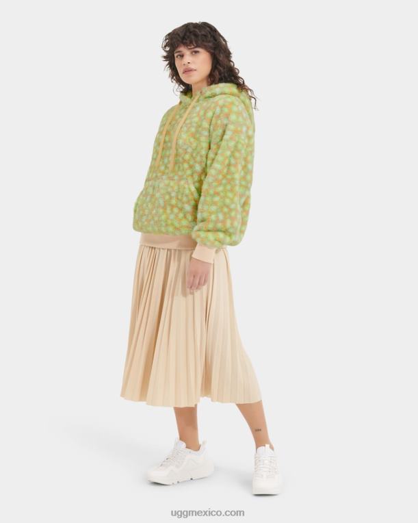 edamame manchado 00NF1282 UGG mujer sudadera con capucha sherpa loyra