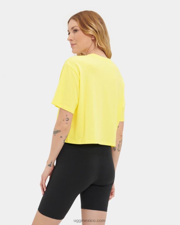 elfo amarillo 00NF1256 UGG mujer camiseta corta con logo