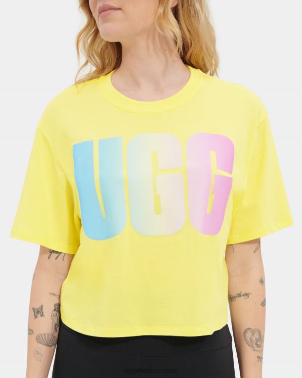 elfo amarillo 00NF1256 UGG mujer camiseta corta con logo