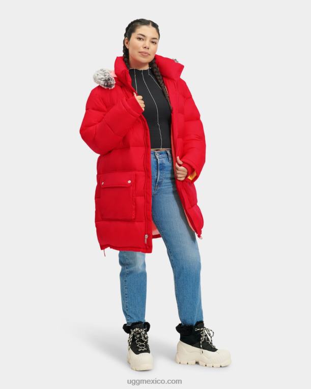encender 00NF1177 UGG mujer chamarra acolchada de largo medio Ozzy