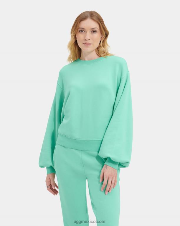 esmeralda pálida 00NF1364 UGG mujer Jersey con cuello redondo y manga globo Brook