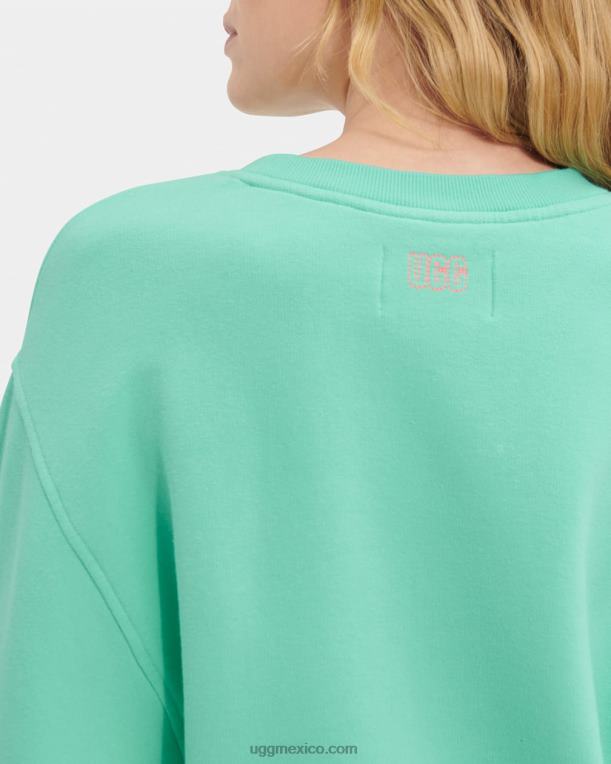esmeralda pálida 00NF1364 UGG mujer Jersey con cuello redondo y manga globo Brook