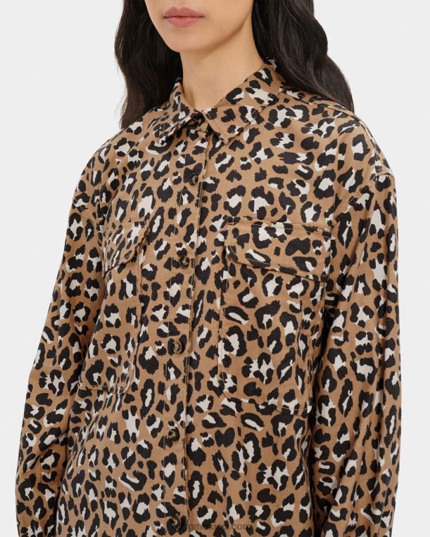 estampado de leopardo 00NF1147 UGG mujer vestido camisero addley oversize