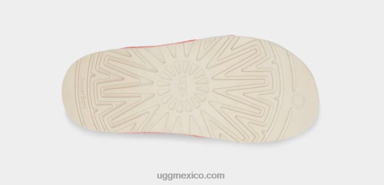felicidad de durazno 00NF821 UGG mujer tobogán cruzado fuzz sugar terry