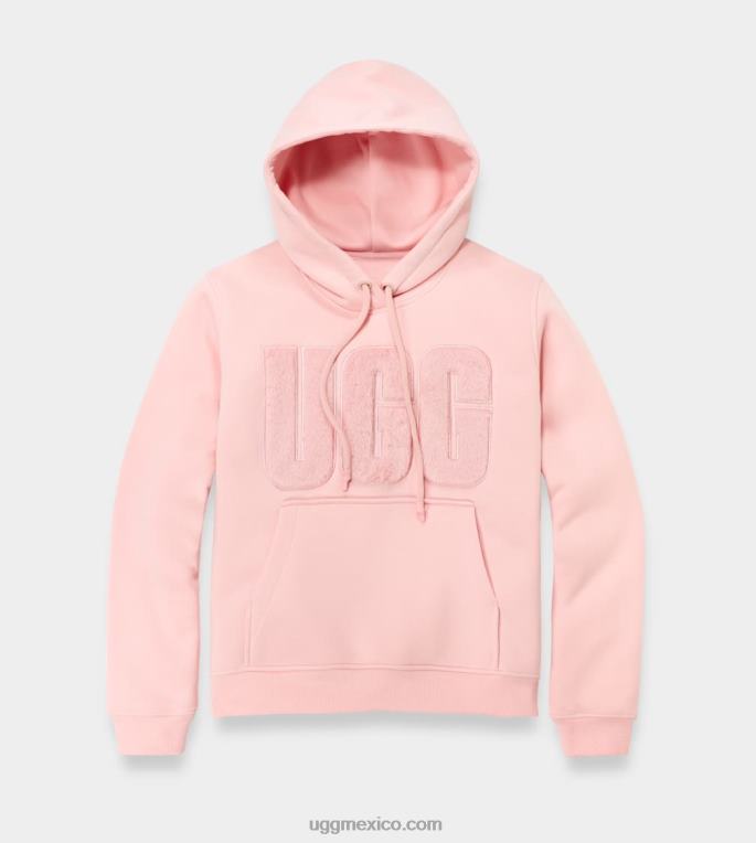 flor de loto 00NF902 UGG mujer sudadera con capucha y logo fuzzy