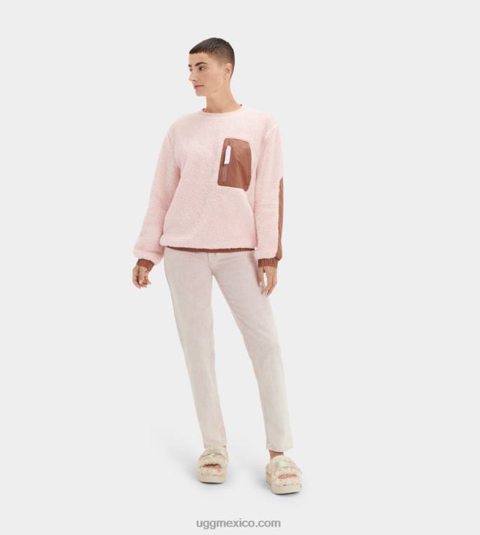 flor de loto/sándalo 00NF1148 UGG mujer cuello redondo sherpa niko