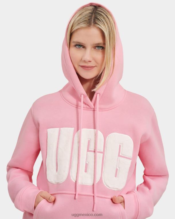 floración 00NF900 UGG mujer sudadera con capucha y logo fuzzy