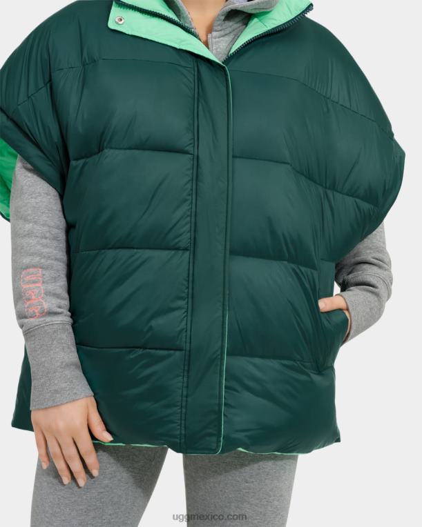 fondo marino/verde primavera 00NF1223 UGG mujer chaleco acolchado reversible sydnee