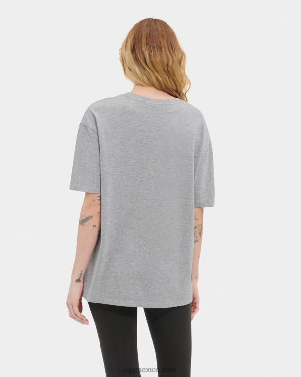 gris jaspeado/rosa chicloso 00NF2264 UGG mujer camiseta con logo jacqueline