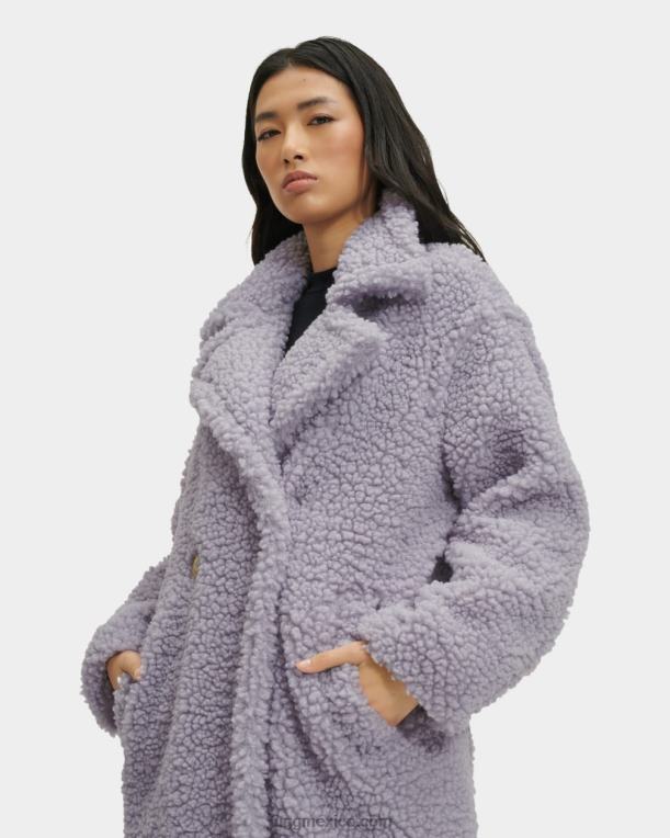 gris nublado 00NF168 UGG mujer abrigo de peluche largo gertrude
