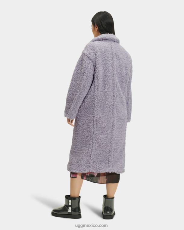 gris nublado 00NF168 UGG mujer abrigo de peluche largo gertrude