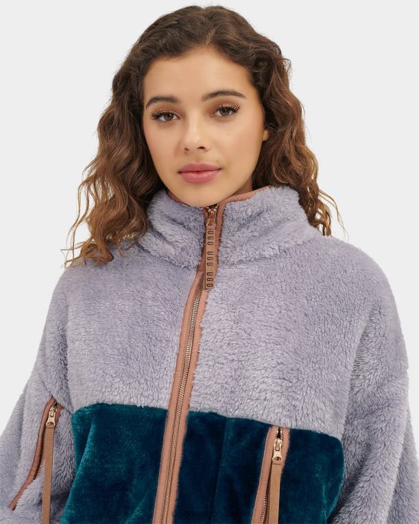 gris nublado/azul marino 00NF2284 UGG mujer chaqueta sherpa marlene ii