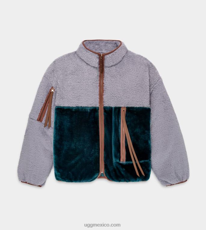 gris nublado/azul marino 00NF2284 UGG mujer chaqueta sherpa marlene ii