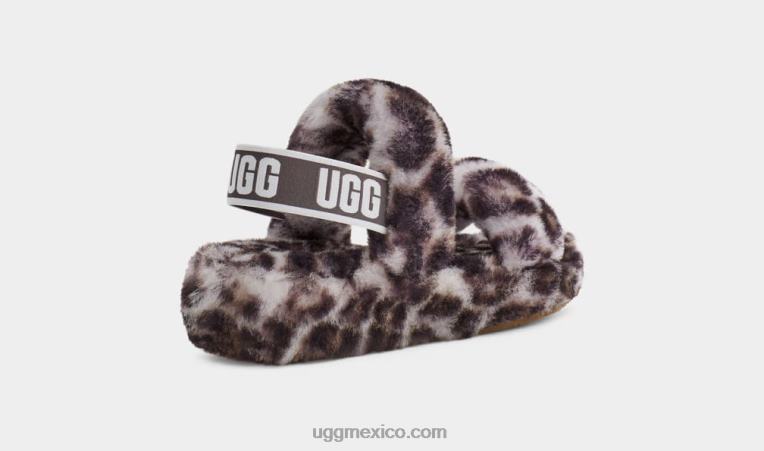 gris tormentoso 00NF815 UGG mujer oh sí estampado de pantera