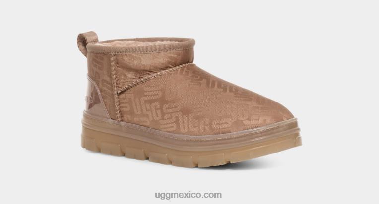 gris tostado 00NF2138 UGG mujer monograma ultra mini clásico
