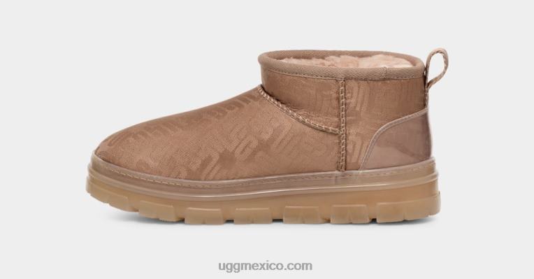 gris tostado 00NF2138 UGG mujer monograma ultra mini clásico