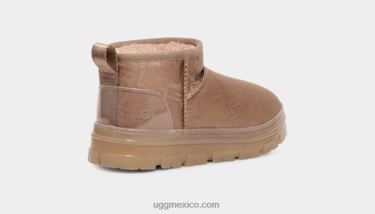 gris tostado 00NF2138 UGG mujer monograma ultra mini clásico