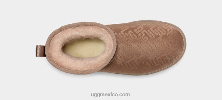 gris tostado 00NF2138 UGG mujer monograma ultra mini clásico