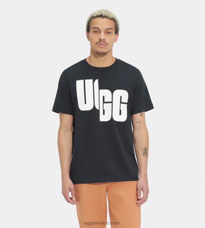 negro 00NF2289 UGG todos los géneros camiseta extragrande con logo chopd