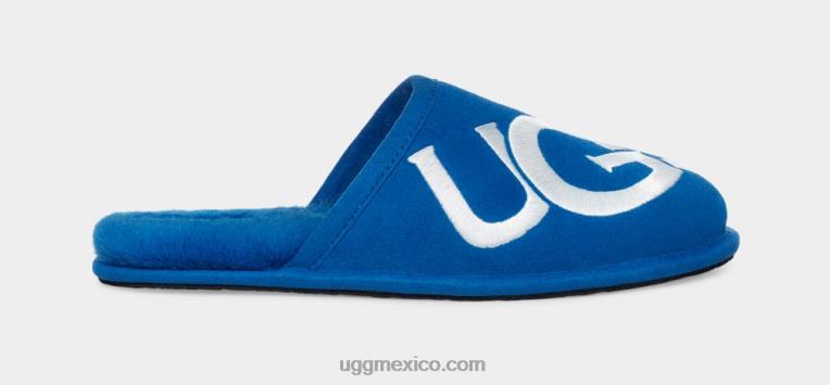 azul clásico/blanco 00NF1618 UGG hombres logotipo de desgaste