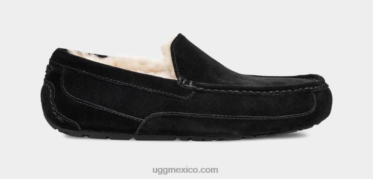 negro 00NF1422 UGG hombres zapatilla ascot